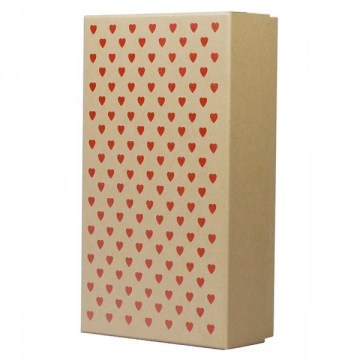 2 Bottle Rigid Box Hearts Design